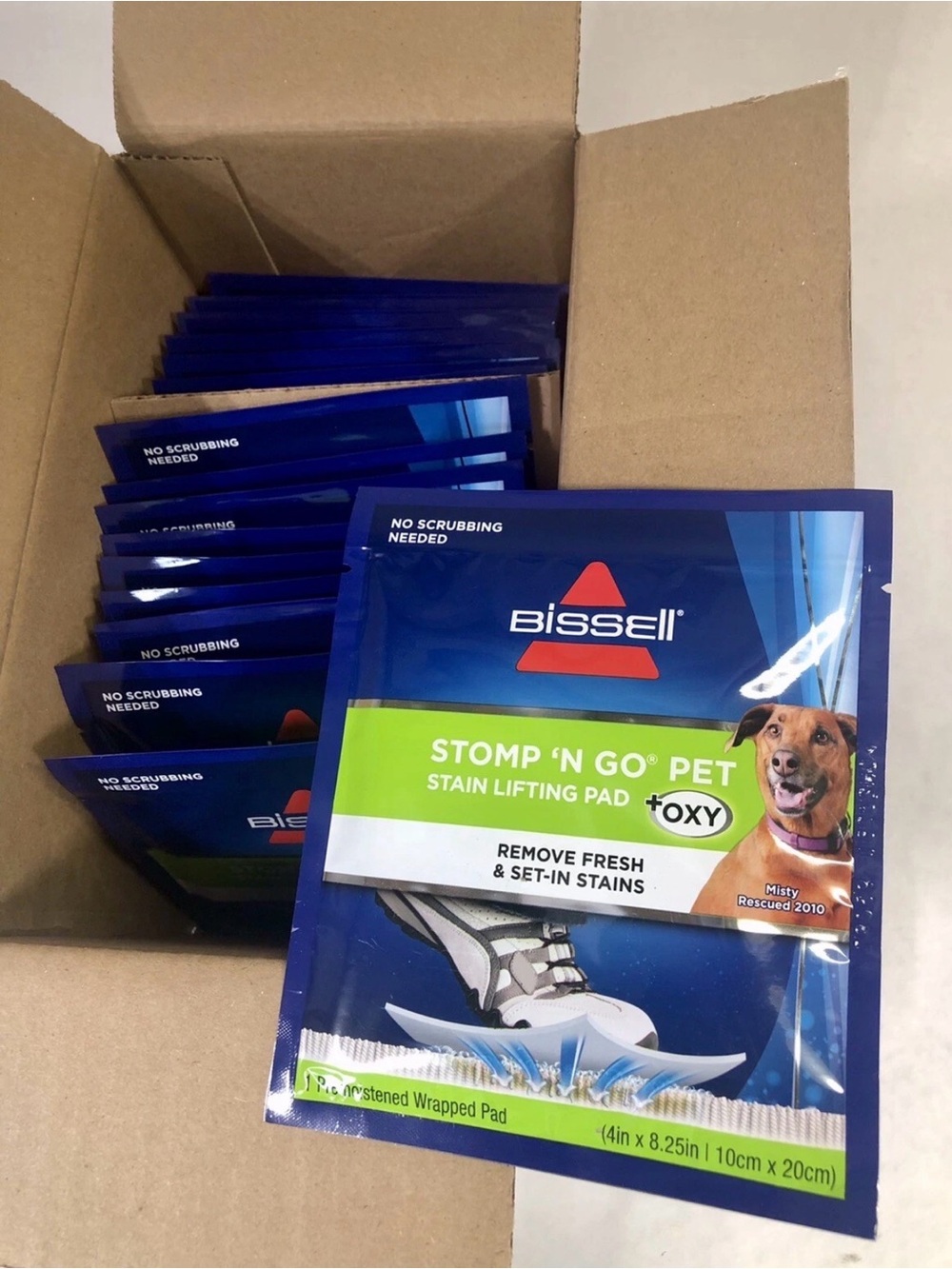 20 Bissell Stomp N Go Pet Stain Lifting Pads Oxy Disposable Carpet Rug Cleaning